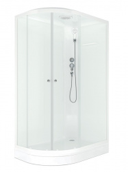 Душевая кабина Domani-Spa Delight Slim 128 120 х 80 х 218 х 15 R белые стенкисатин-матир. ст.