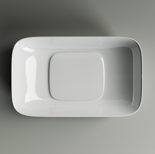 Раковина накладная Ceramicanova Element 60 CN5021, прямоугольная