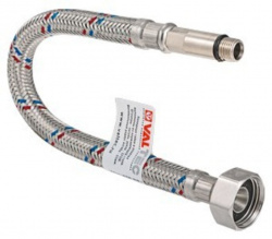 Подводка для смесителя VALTEC М10*35 - 1/2" 1,5 м, VTf.004.IS.0435150, нержавейка