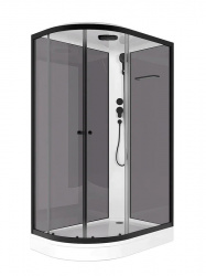 Душевая кабина Domani-Spa Delight Slim 128 120 х 80 х 218 х 15 R серые стенкипрозр. ст., профиль Gr