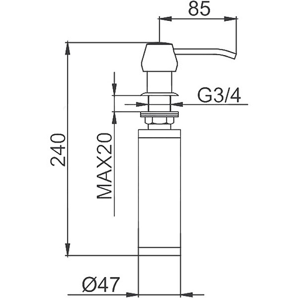 Дозатор для моющего средства Frap F405, хром 150 мл
