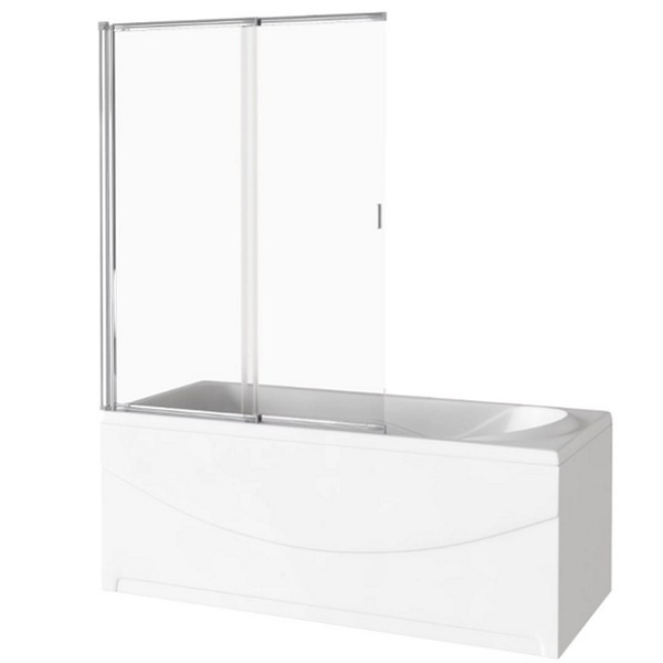 Шторка на ванну раздвижная GoodDoor Screen SL-100-C-CH 10001400 мм, прозрачное стекло
