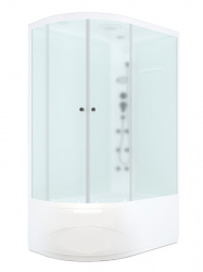 Душевая кабина Domani-Spa Delight Slim 128 high 120 х 80 х 218 х 45 R белые стенкисатин-матир. ст.,