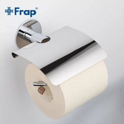 Держатель туалетной бумаги Frap F38 F3803 с крышкой, клеящийся