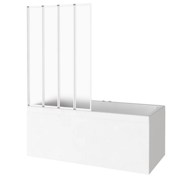 Шторка на ванну складная GoodDoor BAS Screen GR4-100-G-WE 10001400 мм, стекло грейп