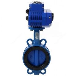Затвор дисковый поворотный чугуный Benarmo DN 100 PN16 с электроприводом QT-005 220В диск чугун манж