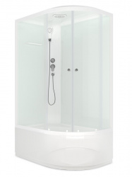 Душевая кабина Domani-Spa Delight Slim 128 high 120 х 80 х 218 х 45 L белые стенки/прозр. ст.