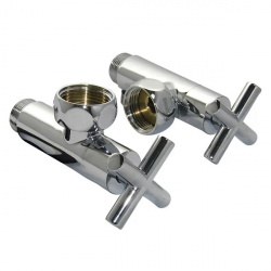 Вентиль угловой крест для полотенцесушителя гш 1х34, с отражателем SMART 8741SCH10052C   2 шт.