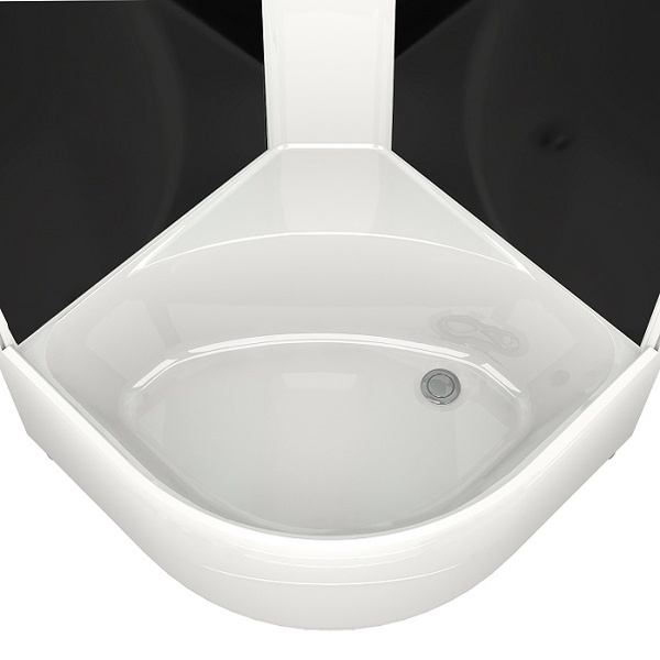 Душевая кабина Domani-Spa Delight Slim 110 high 100 х 100 х 218 х 45 черные стенкитонир. ст.