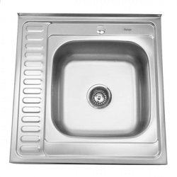 Мойка кухонная SINKLIGHT накладная 6060 R ECO 1800,8 правая, глянец
