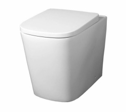 Унитаз приставной безободковый Belbagno ALBANO P-trap BB120CBR с сиденьем soft close BB120SC