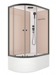 Душевая кабина Domani-Spa Delight Slim 128 high 120 х 80 х 218 х 45 R Pink Cappuccinoпрозр. ст., пр