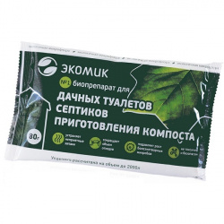 Биопрепарат ЭКОМИК для дачных туалетов и септиков (80г)