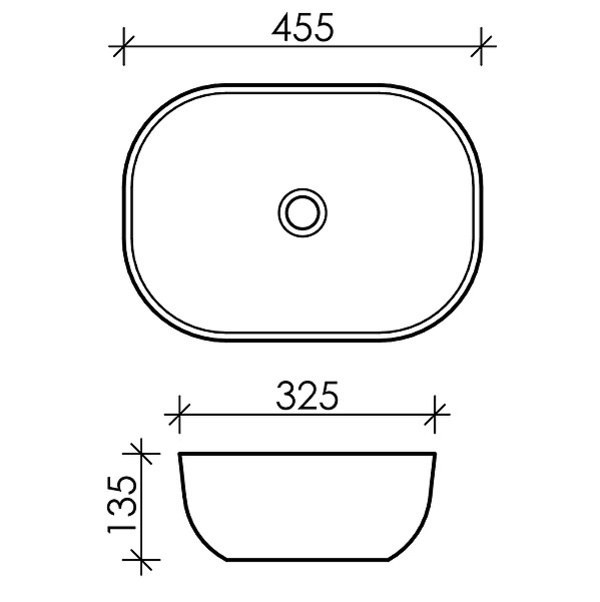 Раковина накладная Ceramicanova Element 45 CN6009MDH Темный антрацит матовый, прямоугольная