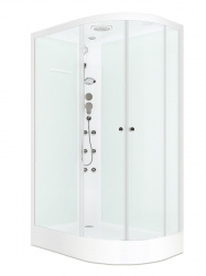 Душевая кабина Domani-Spa Delight Slim 128 120 х 80 х 218 х 15 L белые стенкисатин-матир. ст., гм