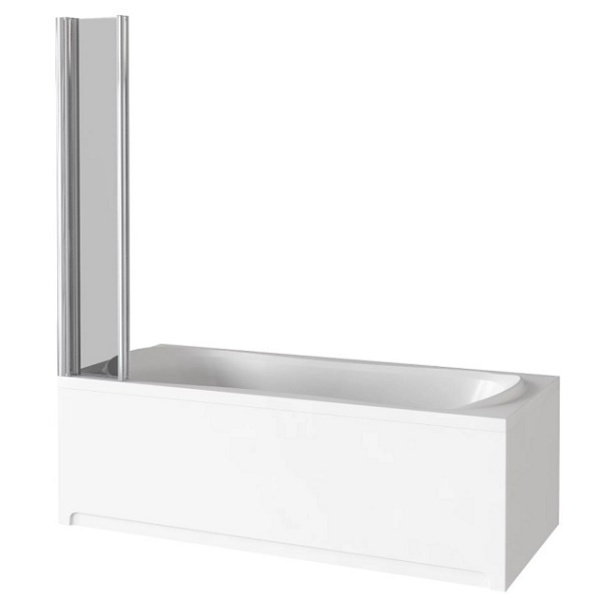 Шторка на ванну складная GoodDoor Screen GR5-120-C-CH 12001400 мм, прозрачное стекло