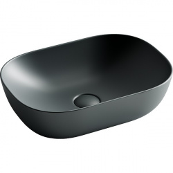 Раковина накладная Ceramicanova Element 45 CN6009MDH Темный антрацит матовый, прямоугольная
