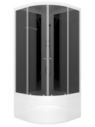 Душевая кабина Domani-Spa Delight Slim 110 high 100 х 100 х 218 х 45 черные стенкитонир. ст.