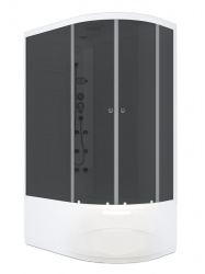 Душевая кабина Domani-Spa Delight Slim 128 high 120 х 80 х 218 х 45 L черные стенкитонир. ст., гм