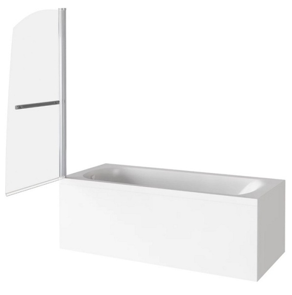 Шторка на ванну распашная GoodDoor BAS Screen R-HT-80-C-CH 8001400 мм, прозрачное стекло