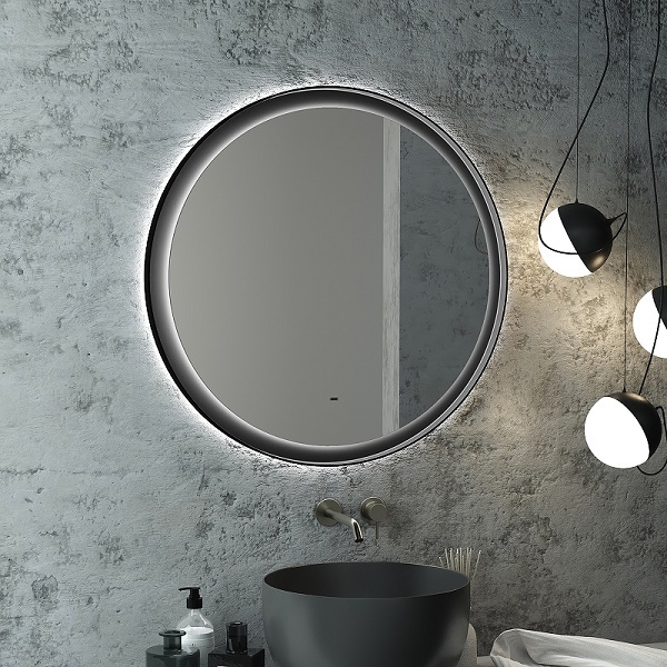 Зеркало Континент LED Planet black D800, бесконтактный сенсор