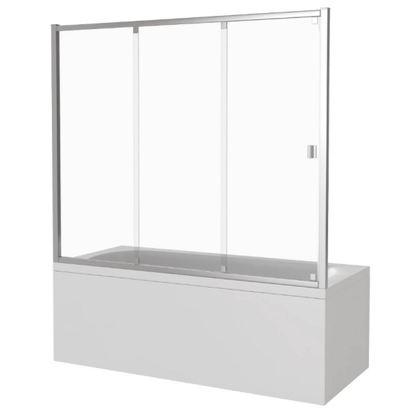 Шторка на ванну раздвижная GoodDoor Screen WTW-160-C-CH 16001400 мм, прозрачное стекло