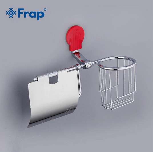 Держатель туалетной бумаги и освежителя воздуха Frap F33 F3303-1, с цветными накладками