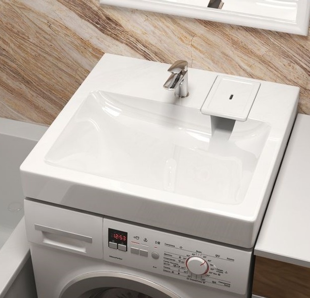 Раковина MARRBAXX Монако V51D1 сигнально-белый 600х583х90 с кронштейнами