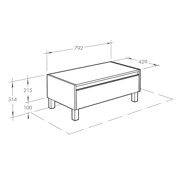 Комод AQUATON Капри-80 1A231103KPDB0, таксония темная