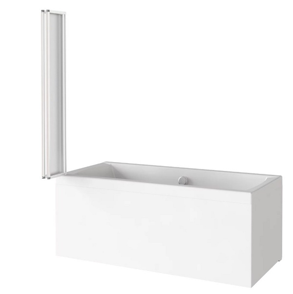 Шторка на ванну складная GoodDoor BAS Screen GR4-100-G-WE 10001400 мм, стекло грейп