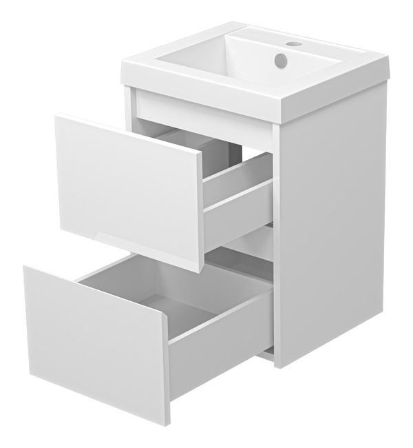 Тумба подвесная MISTY Алиса-40 Э-Али01040-011П2Я с раковиной Misty Алиса-40